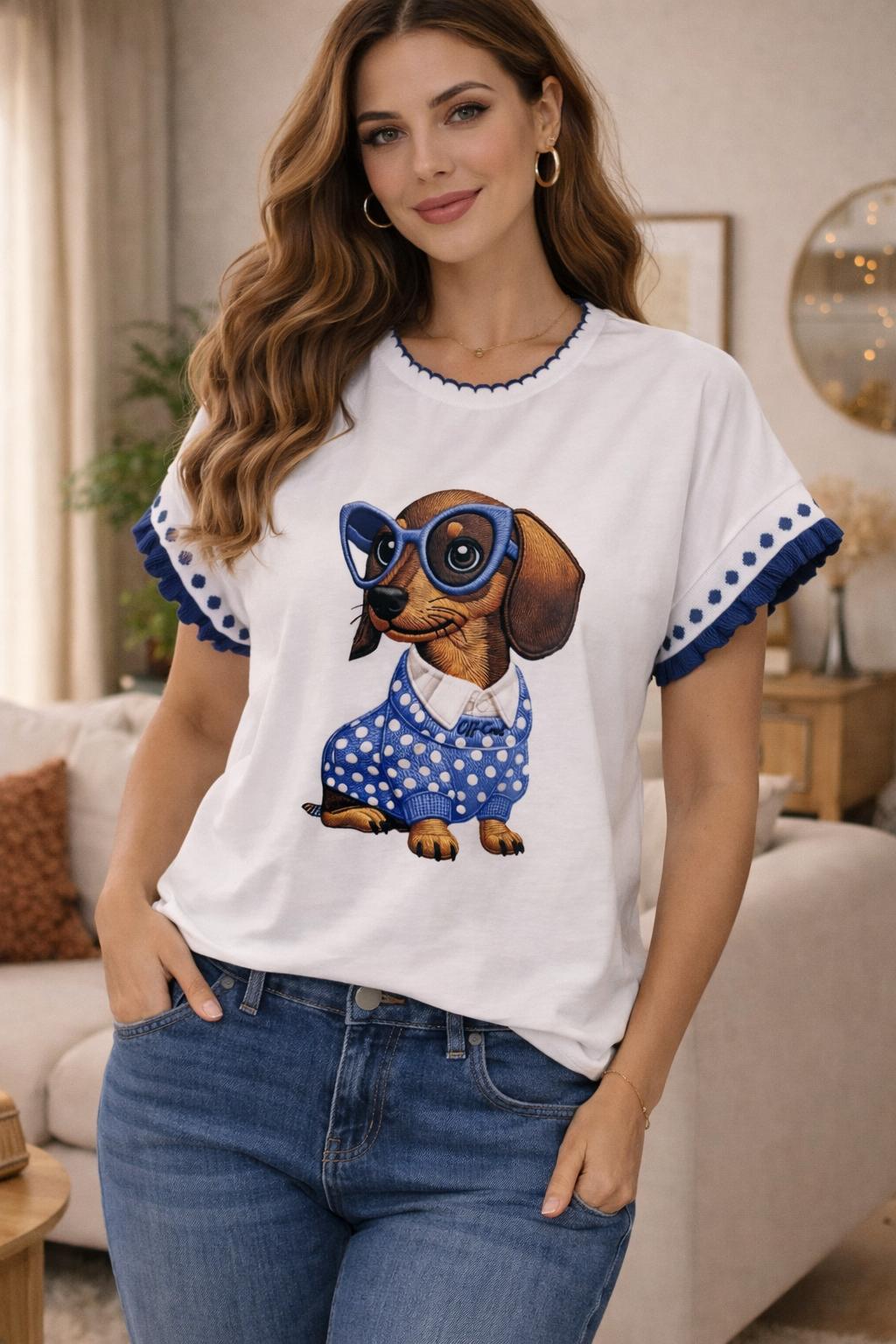 Tee-Shirt bleu cheryl – Image 2