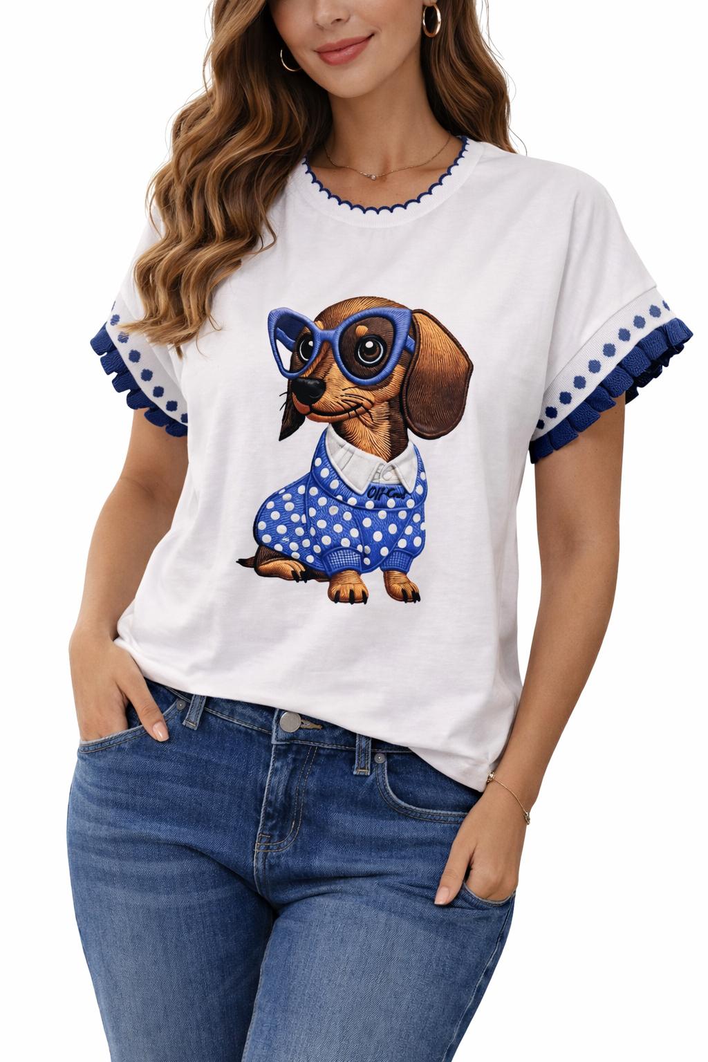 Tee-Shirt bleu cheryl