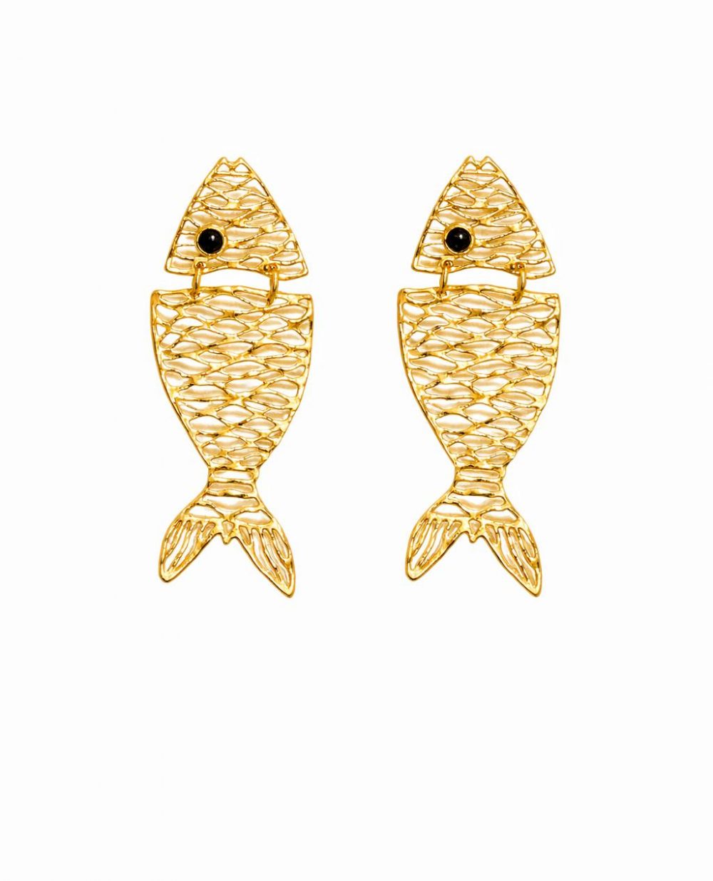 Boucle d'oreilles poisson doré