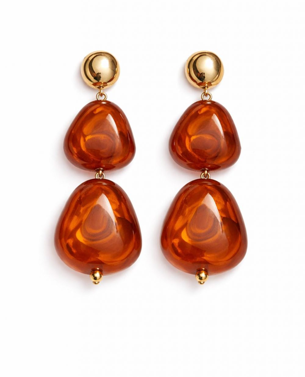 Boucles d’oreilles effet ambre