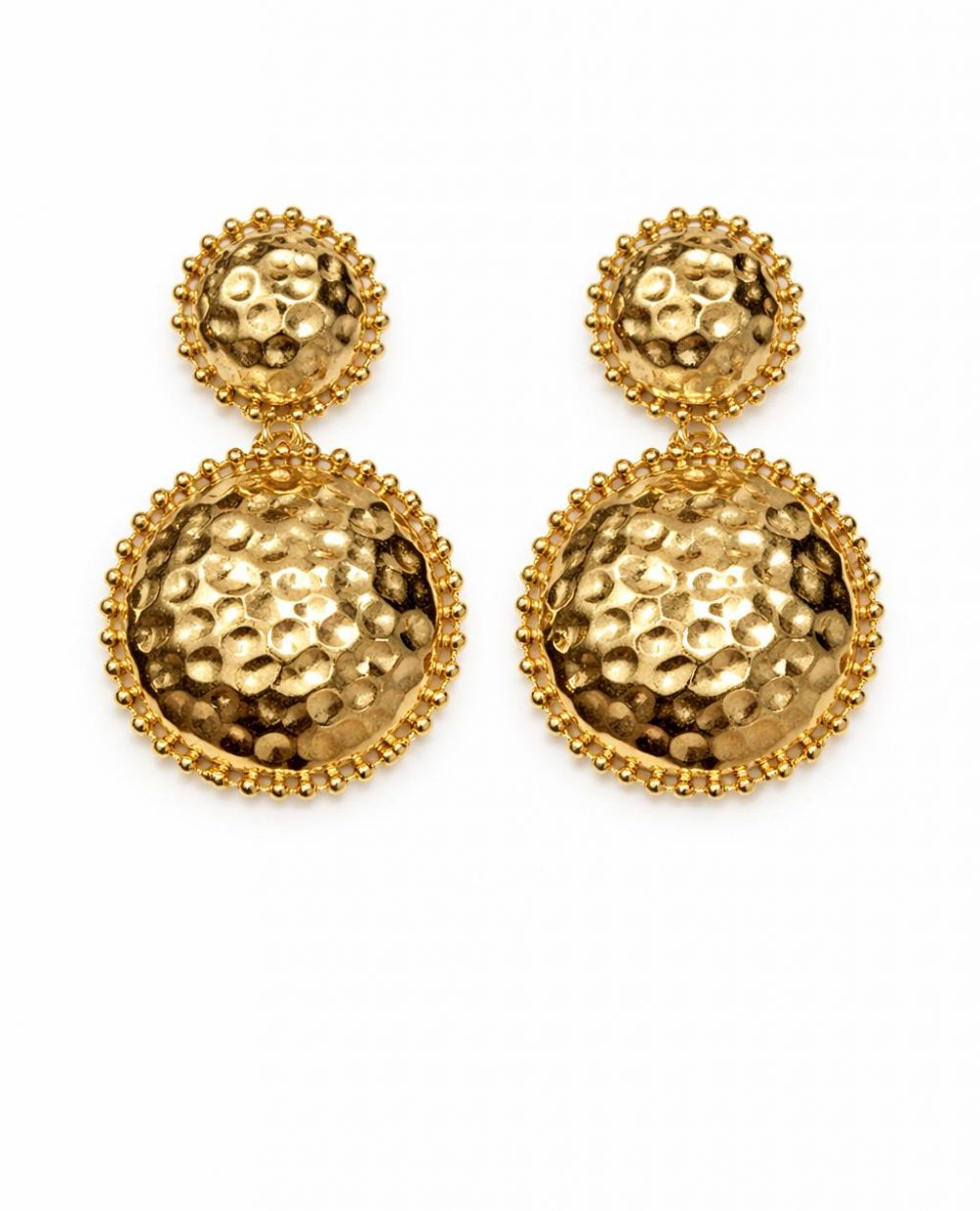 Boucles D'oreilles dorées texturées