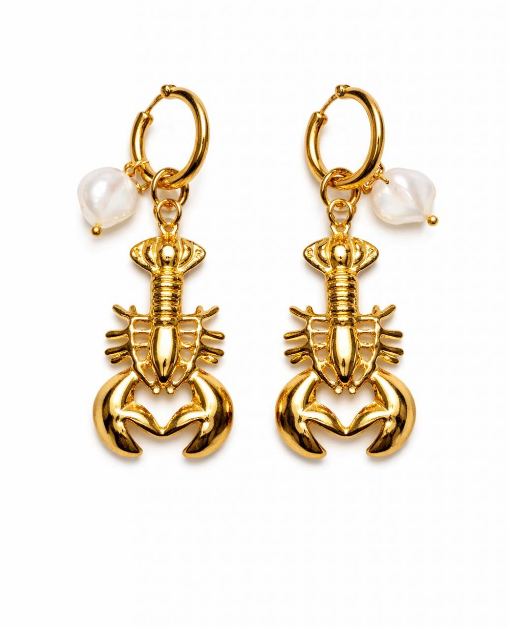 Boucles d'oreilles scorpion doré